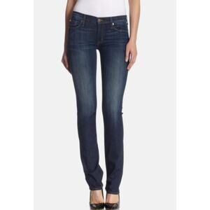 Hudson Jeans Womens 30 Tilda Midrise Straight Dark Wash Blue Tall Long Midrise